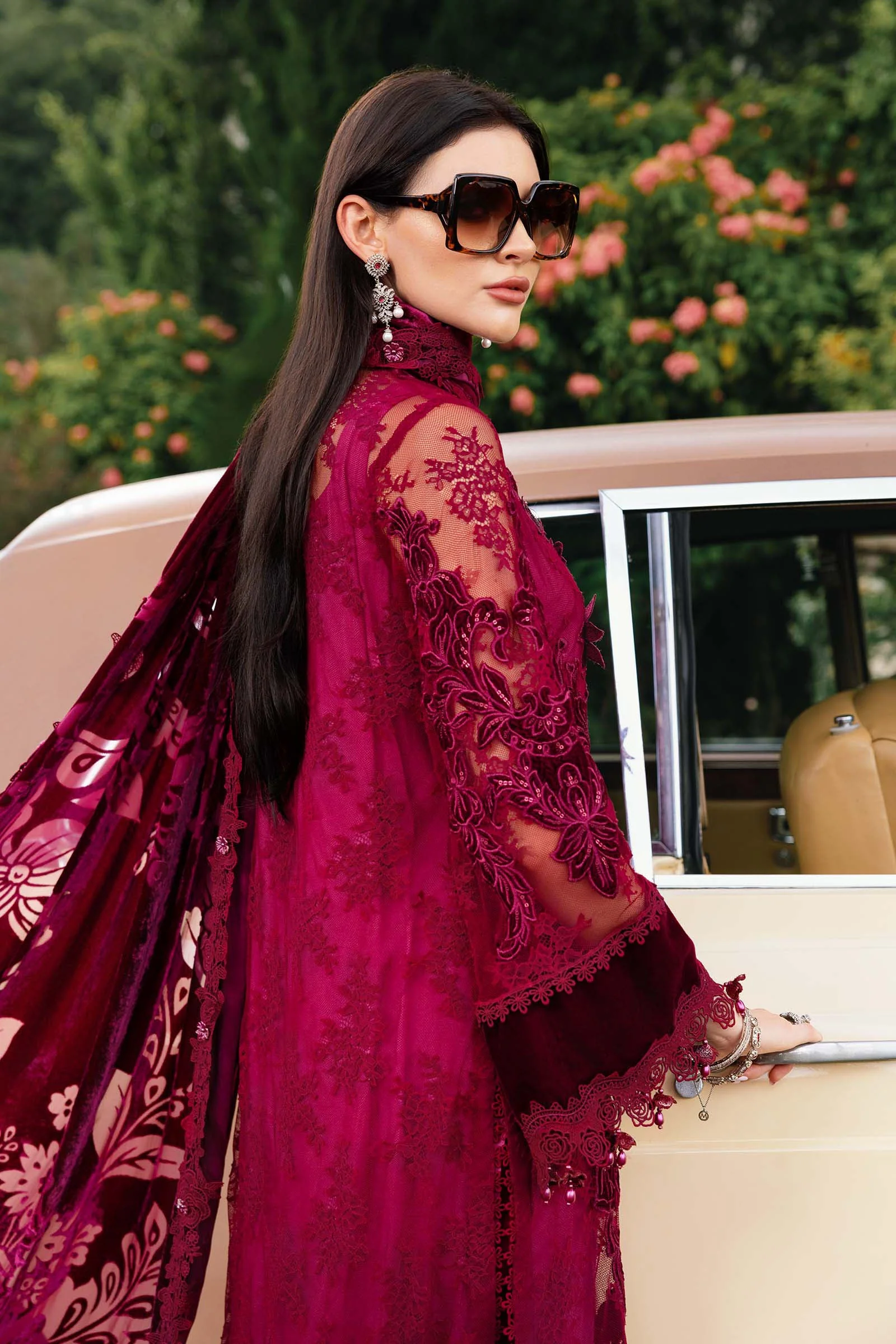 3 Piece Unstitched Embroidered Chantilly Suit - Image 4