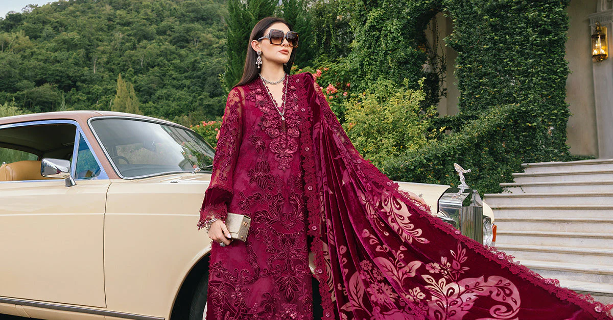 3 Piece Unstitched Embroidered Chantilly Suit - Image 6
