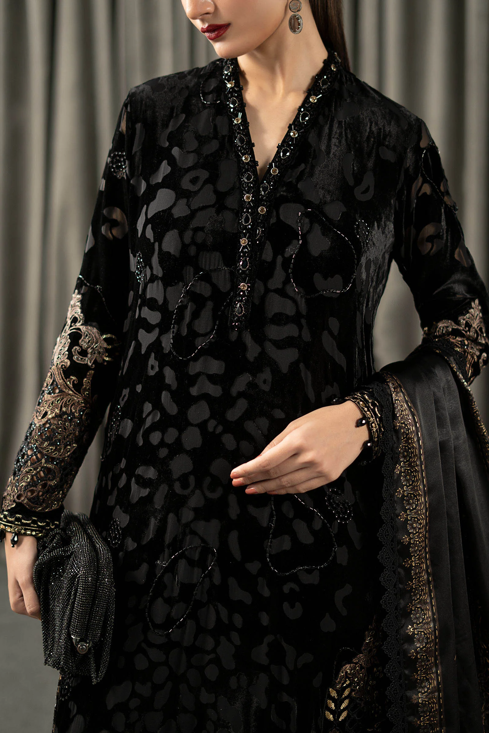 3 Piece Embroidered Palachi Suit - Image 3