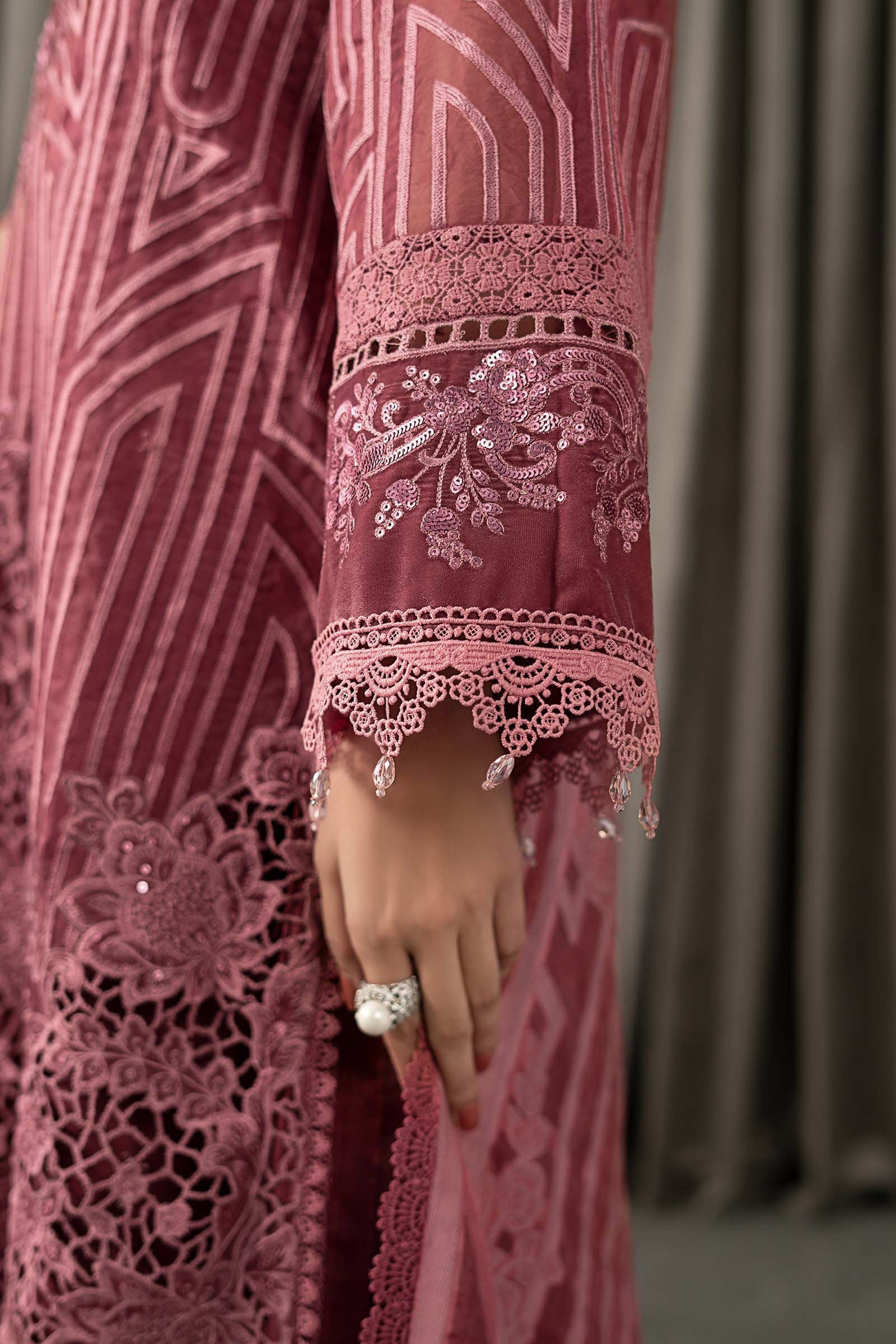 3 Piece Embroidered Organza Suit - Image 4